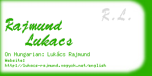 rajmund lukacs business card